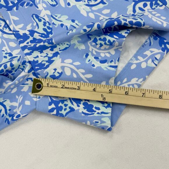 Lilly Pulitzer Womens Callahan Knit Short 0 Blue Periwinkle Turtlely Awesome - Picture 11 of 11